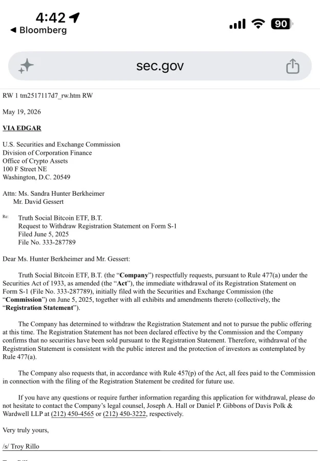 Bitcoin ETF filing