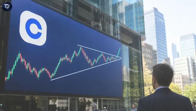 Coinbase (COIN) Eyes 34% Breakout as Price Holds Key Triangle Pattern