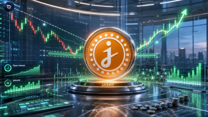 JASMY Price Eyes Breakout: Falling Wedge Could Trigger $0.02 Rally