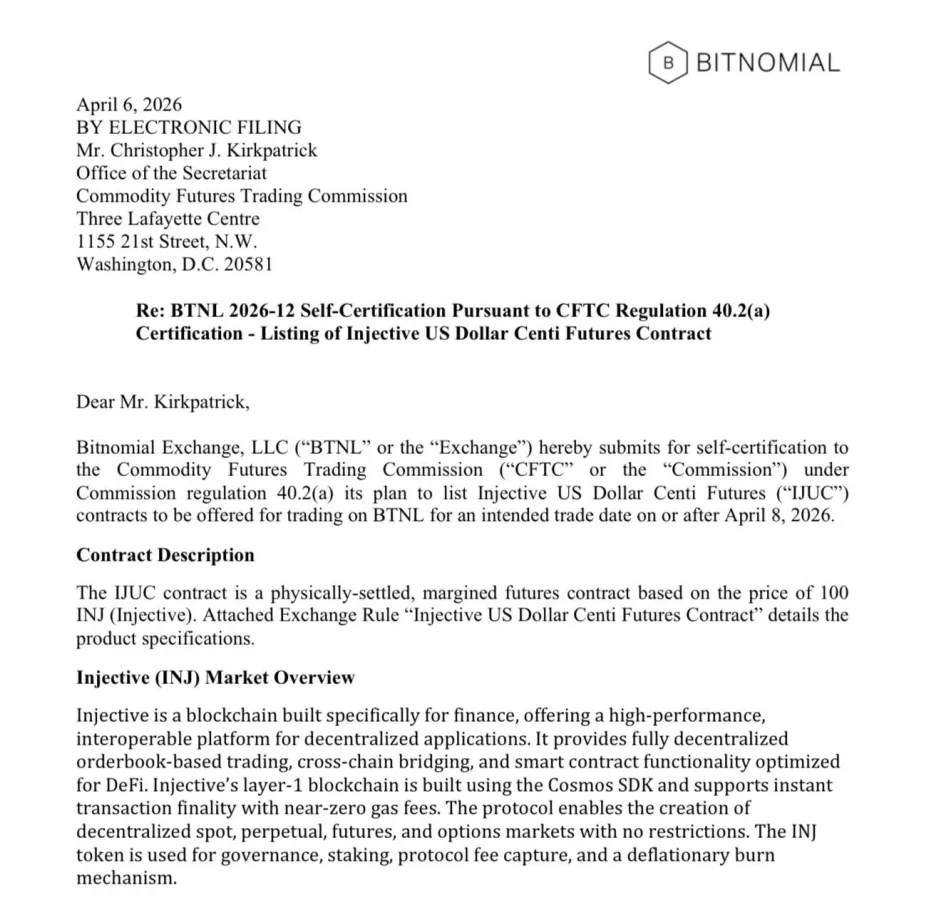 Injective Enters US Regulated Crypto Futures Market
