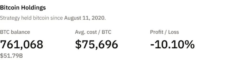 Details of Strategy’s Bitcoin holdings