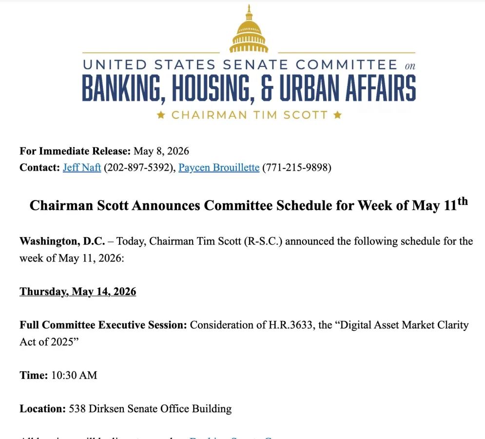 Senate Banking Committee Clarity Act