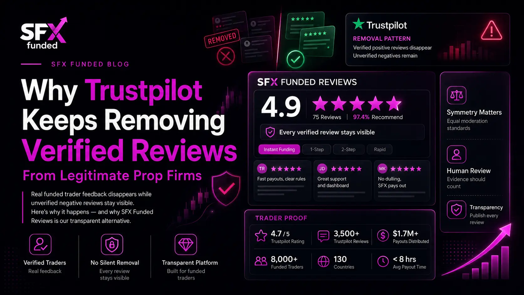 Why Trustpilot Keeps Removing Verified Reviews From Legitimate Prop Firms