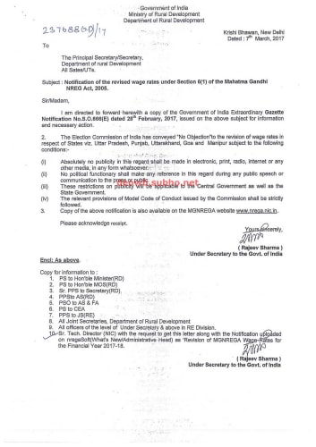 MGNREGA WAGE RATE 2017-2018