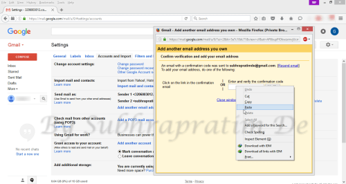 Paste Verification Code