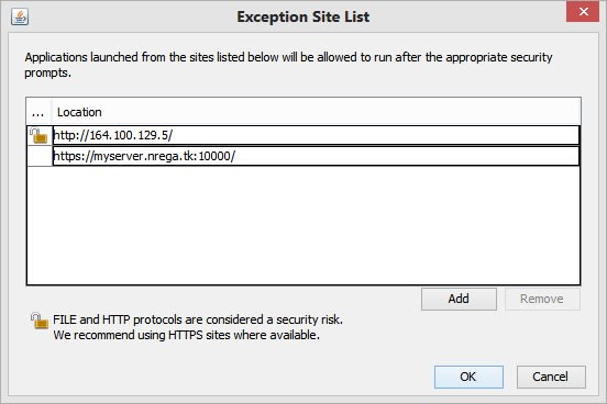 Enter URL in exception