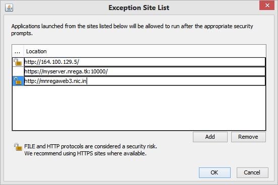 Adding Exception URL