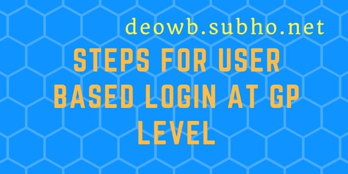 USER BASED LOGIN AT GP LEVEL