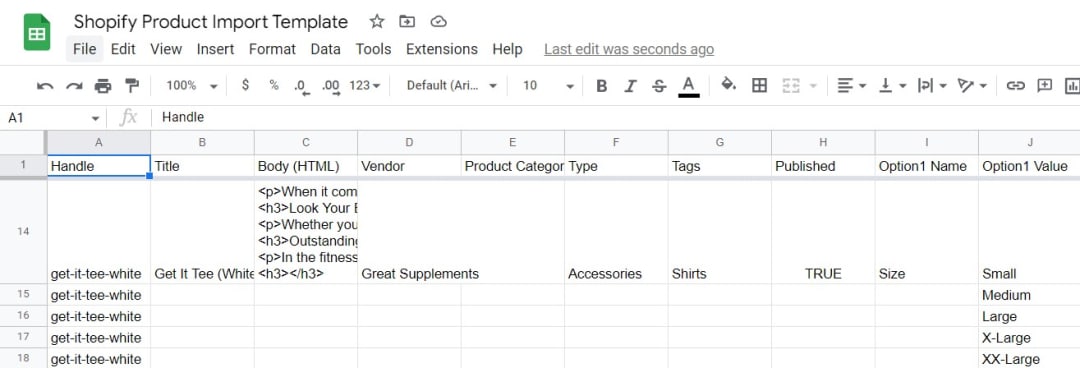 shopify product import template
