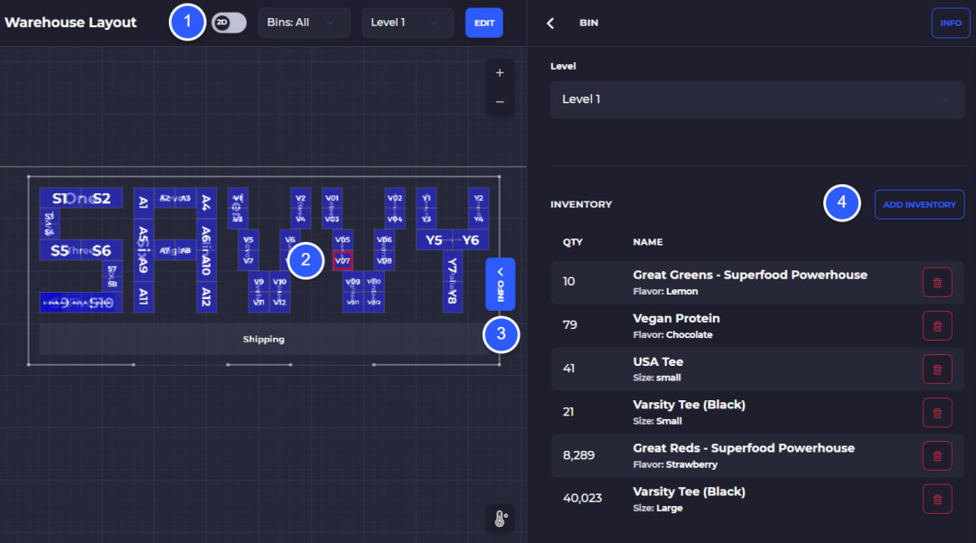 Allocate inventory visually