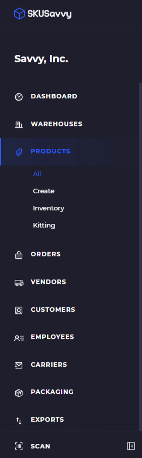 main menu navigation skusavvy