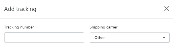 add tracking info to shopify custom order fulfillment