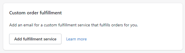 shopify custom fulfillment setup