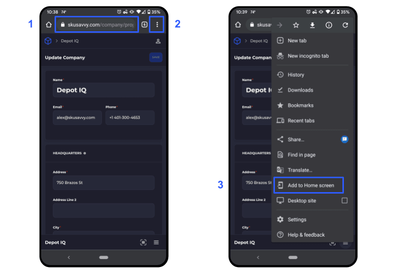 android add skusavvy native app