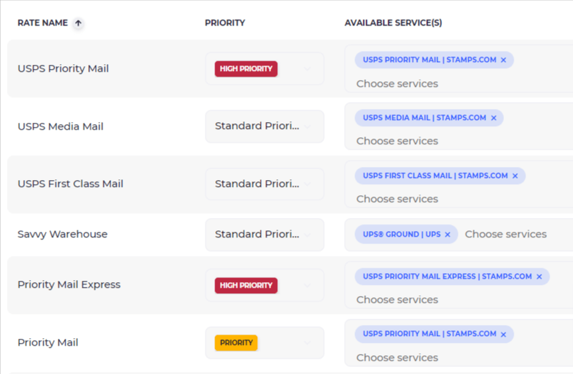 shipping rate automation