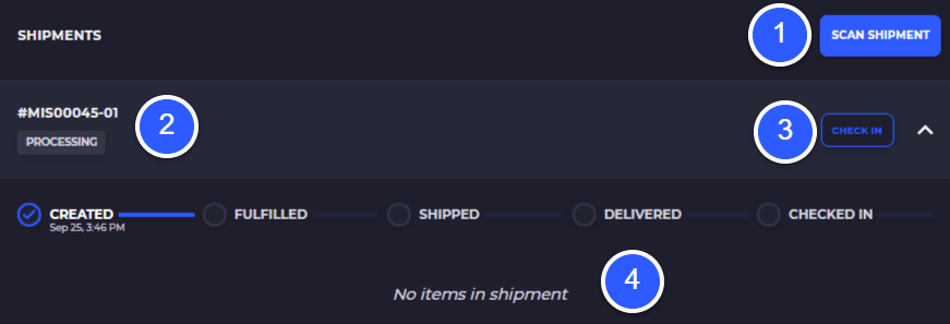 po shipment information