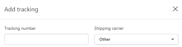add tracking info to shopify custom order fulfillment