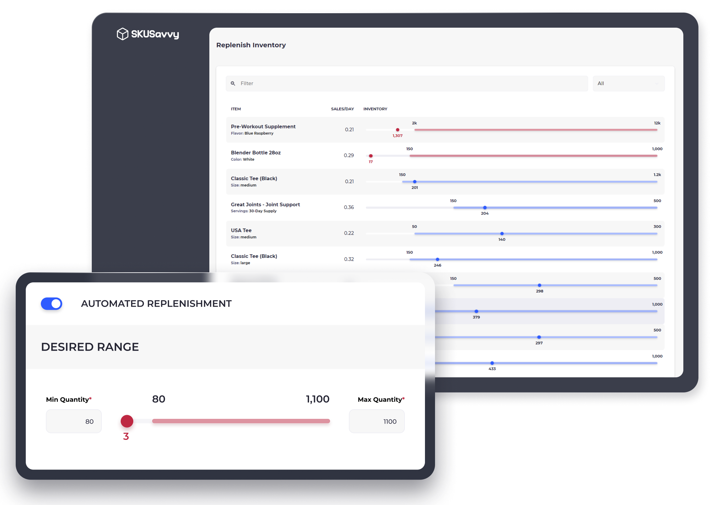 show inventory movement on Shopify plus