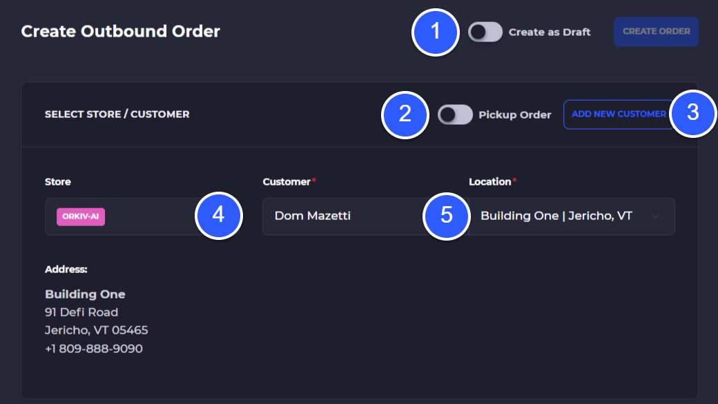 create customer order skusavvy