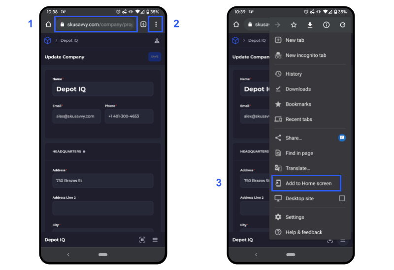 android add skusavvy native app