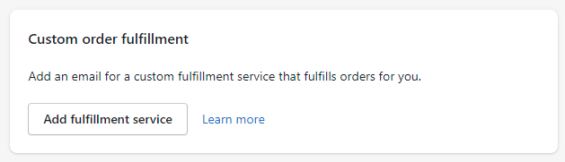 shopify custom fulfillment setup
