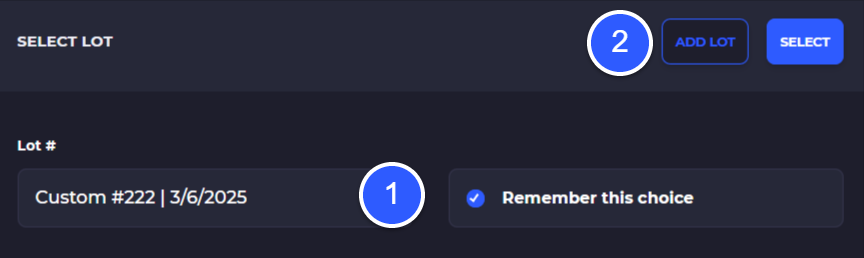 assign a lot number in skusavvy