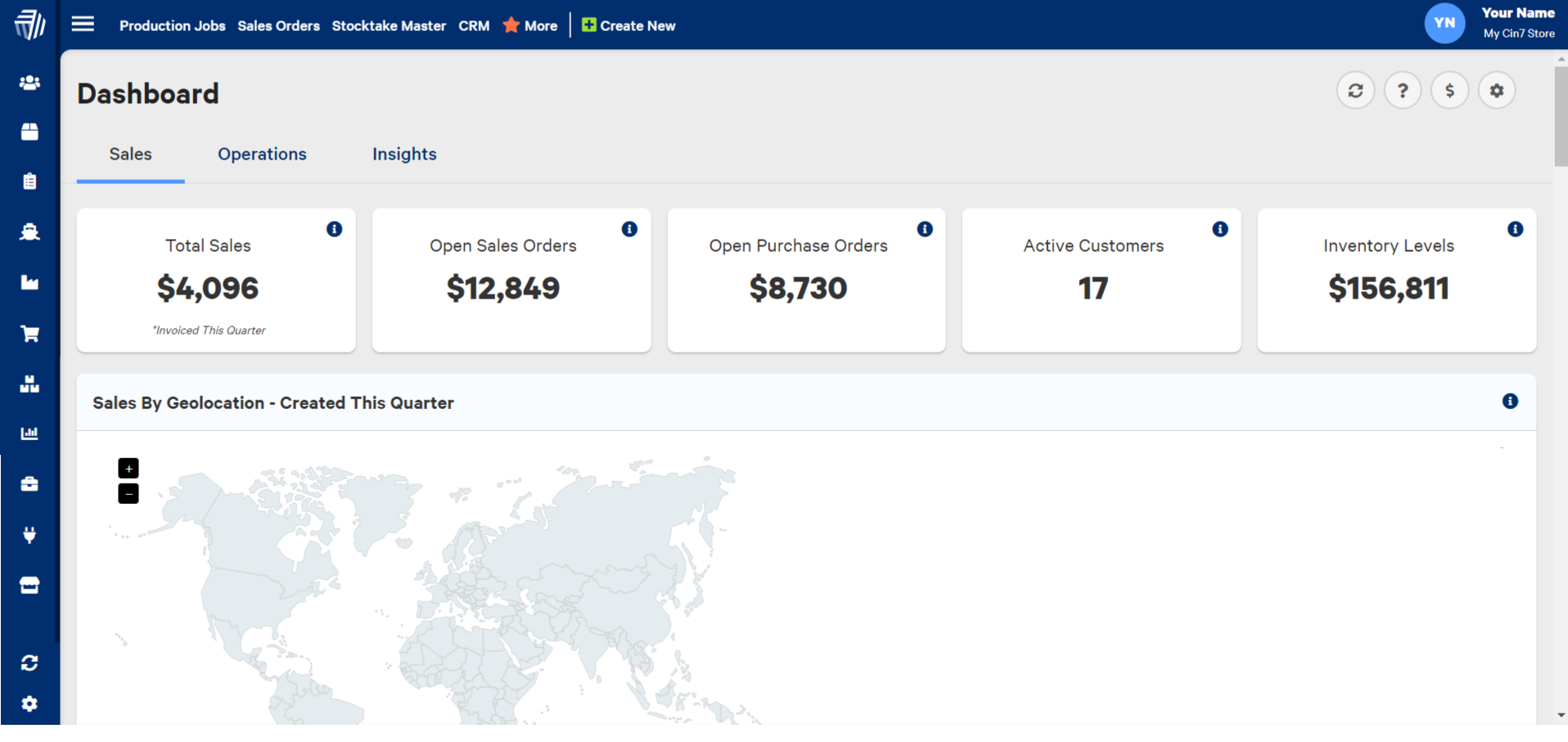 cin7 dashboard