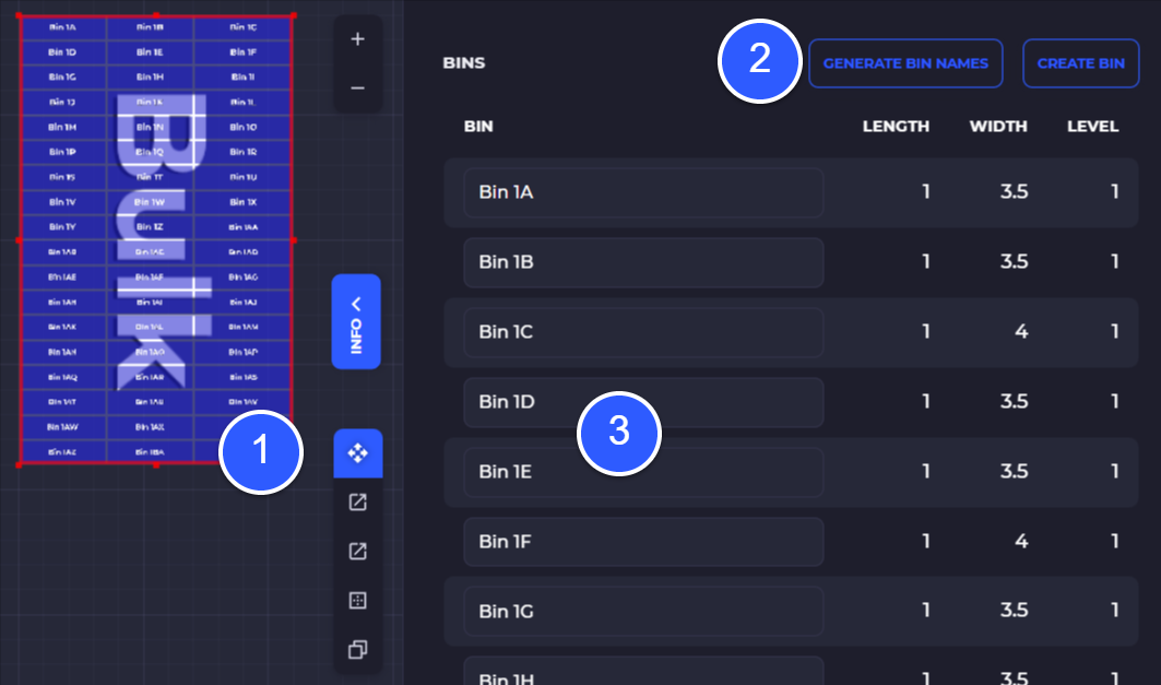 bin name generator skusavvy visual warehouse layout