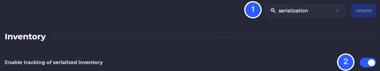 turn on serialization for shopify