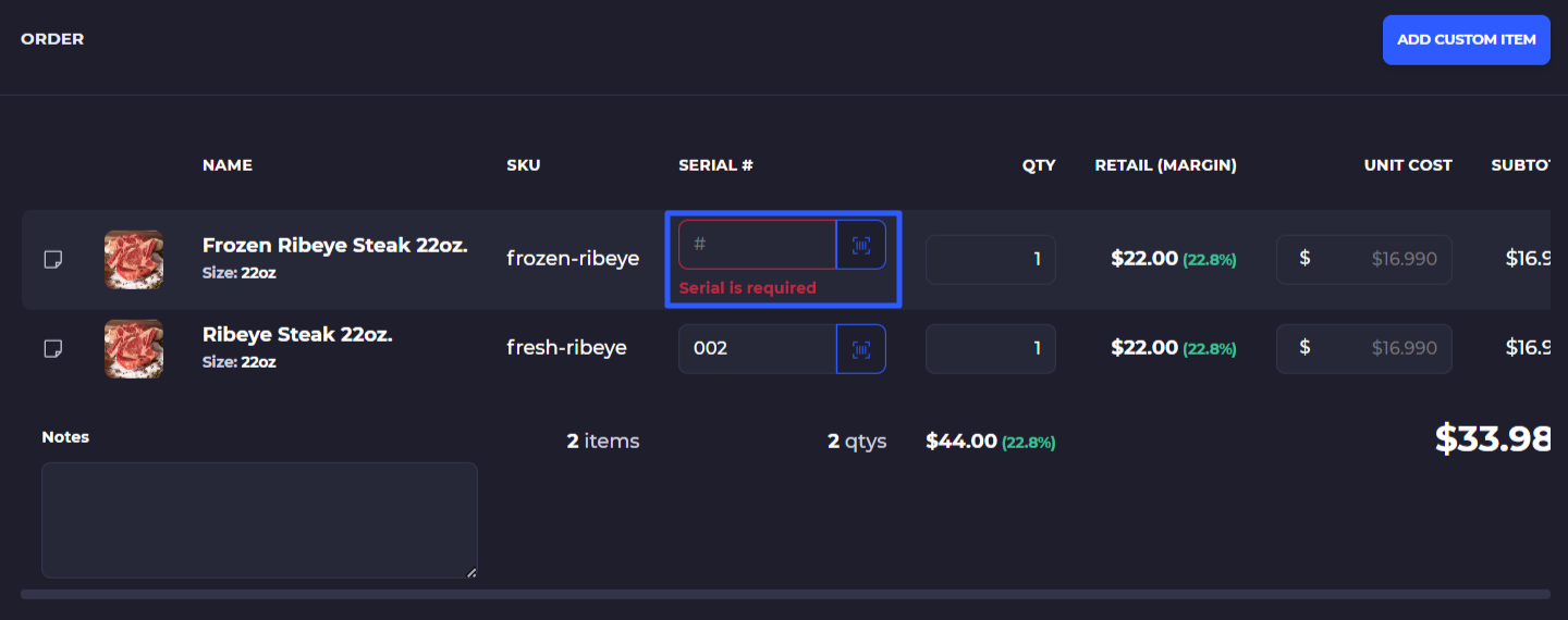 bulk add serialization