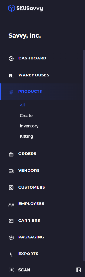 main menu navigation skusavvy