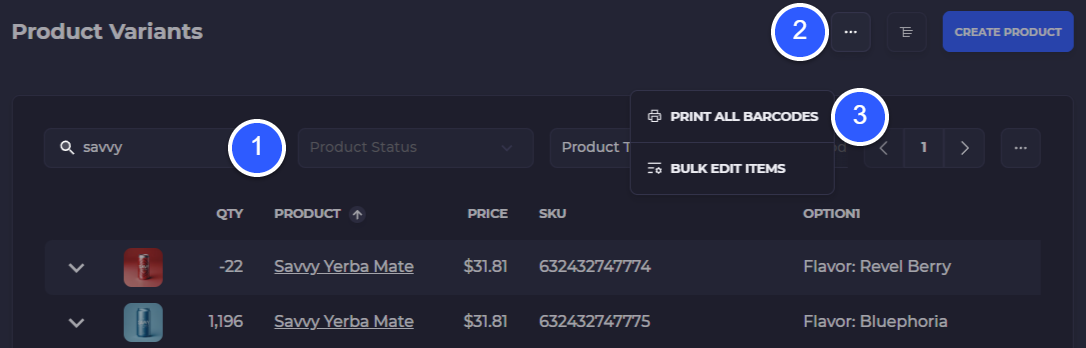 print shopify product barcodes in bulk