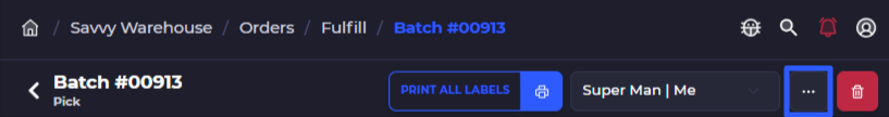 3-dot menu order fulfillment batch settings