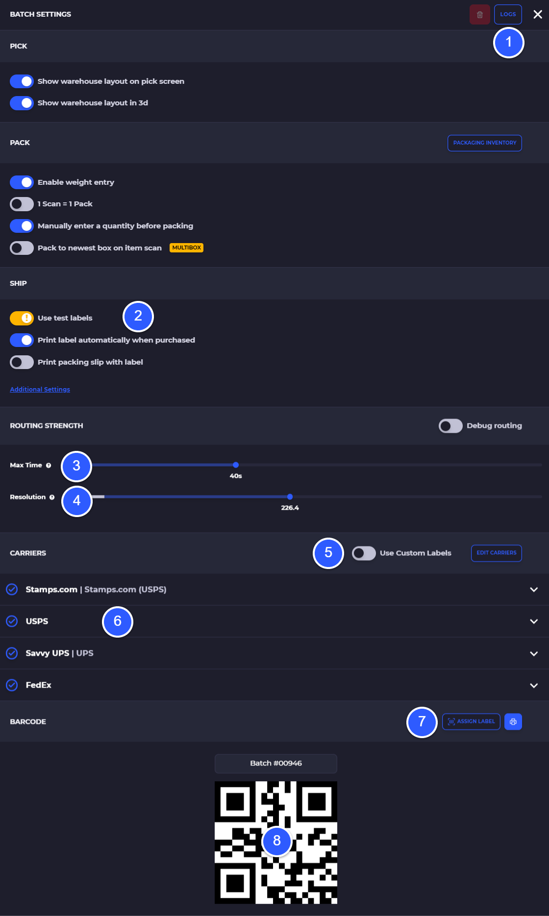 transfer order fulfillment settings