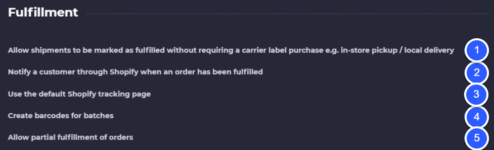 fulfillment settings in skusavvy