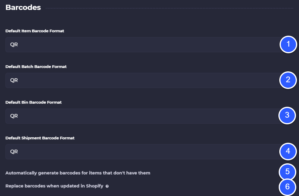 automatically generate barcodes shopify