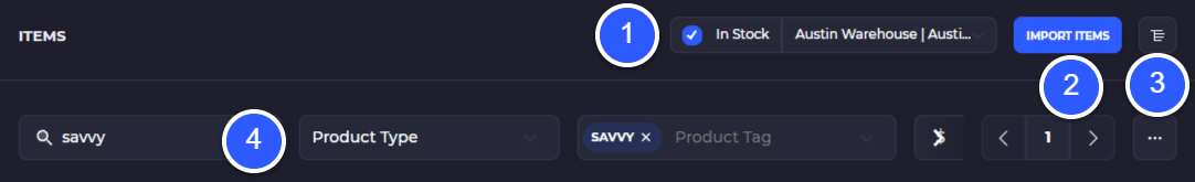 order creation filters