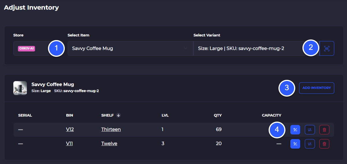 allocate inventory to bin locations skusavvy