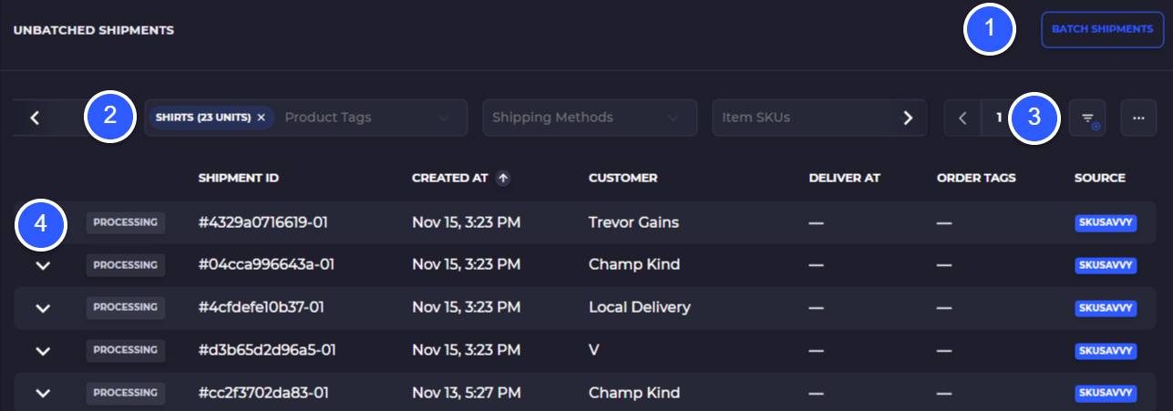unbatched shipments Shopify inventory system