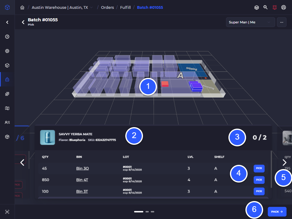 pick items on skusavvy order fulfillment software