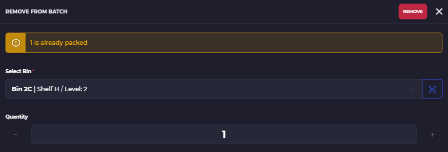 unpick to a bin