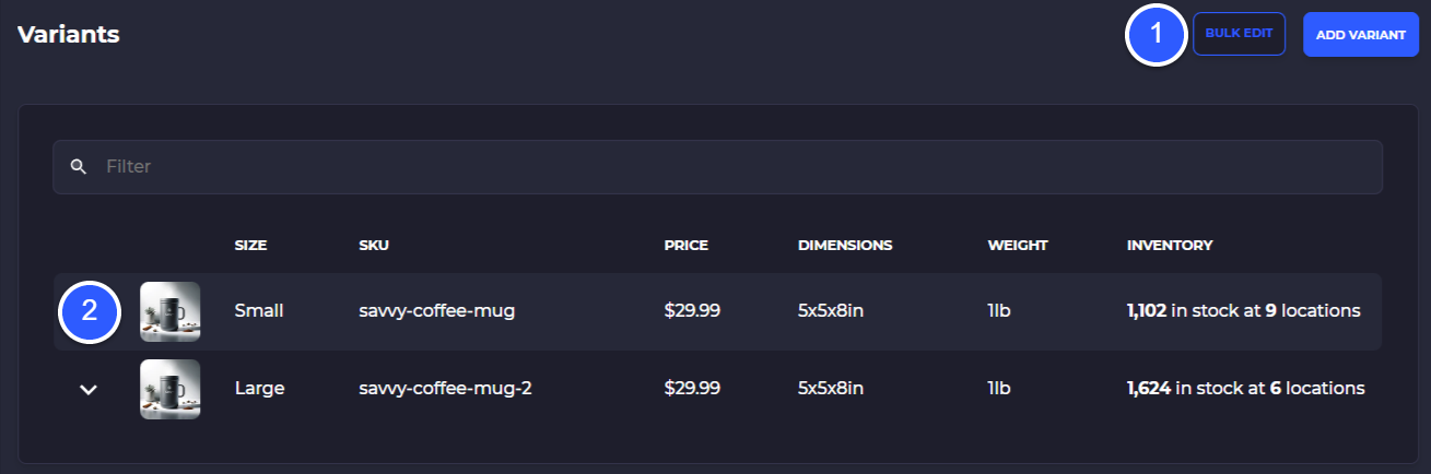 product variant bulk edit