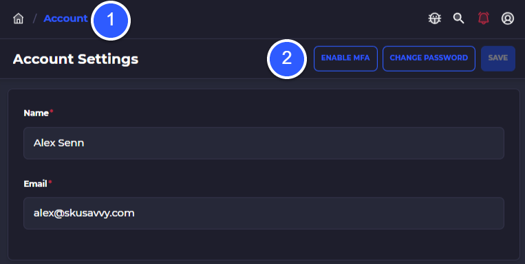 enable multi-factor authentication on your skusavvy account