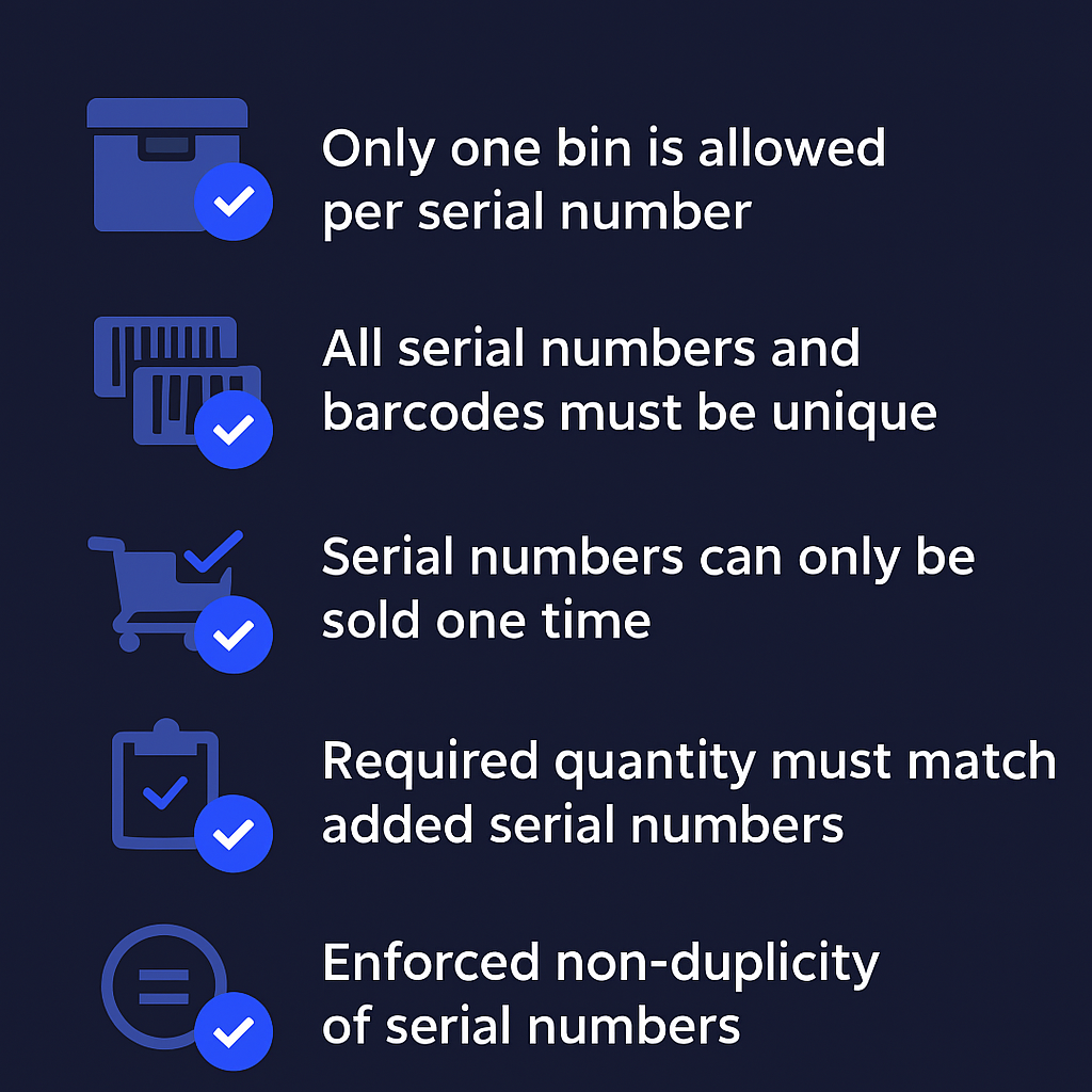 serial number controls