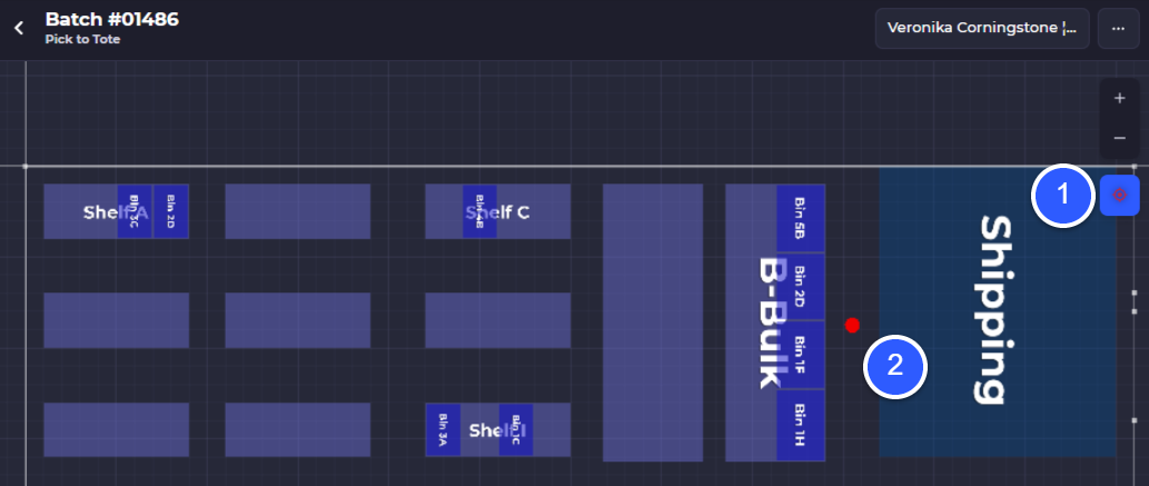 place a starting point for pick routing
