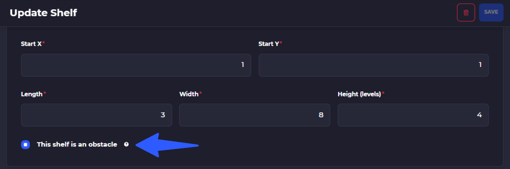 show pick path within Skusavvy