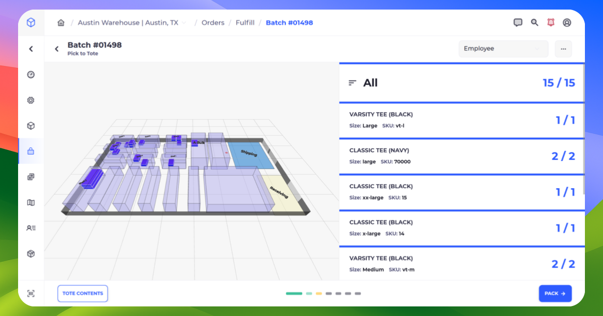 wave order picking software