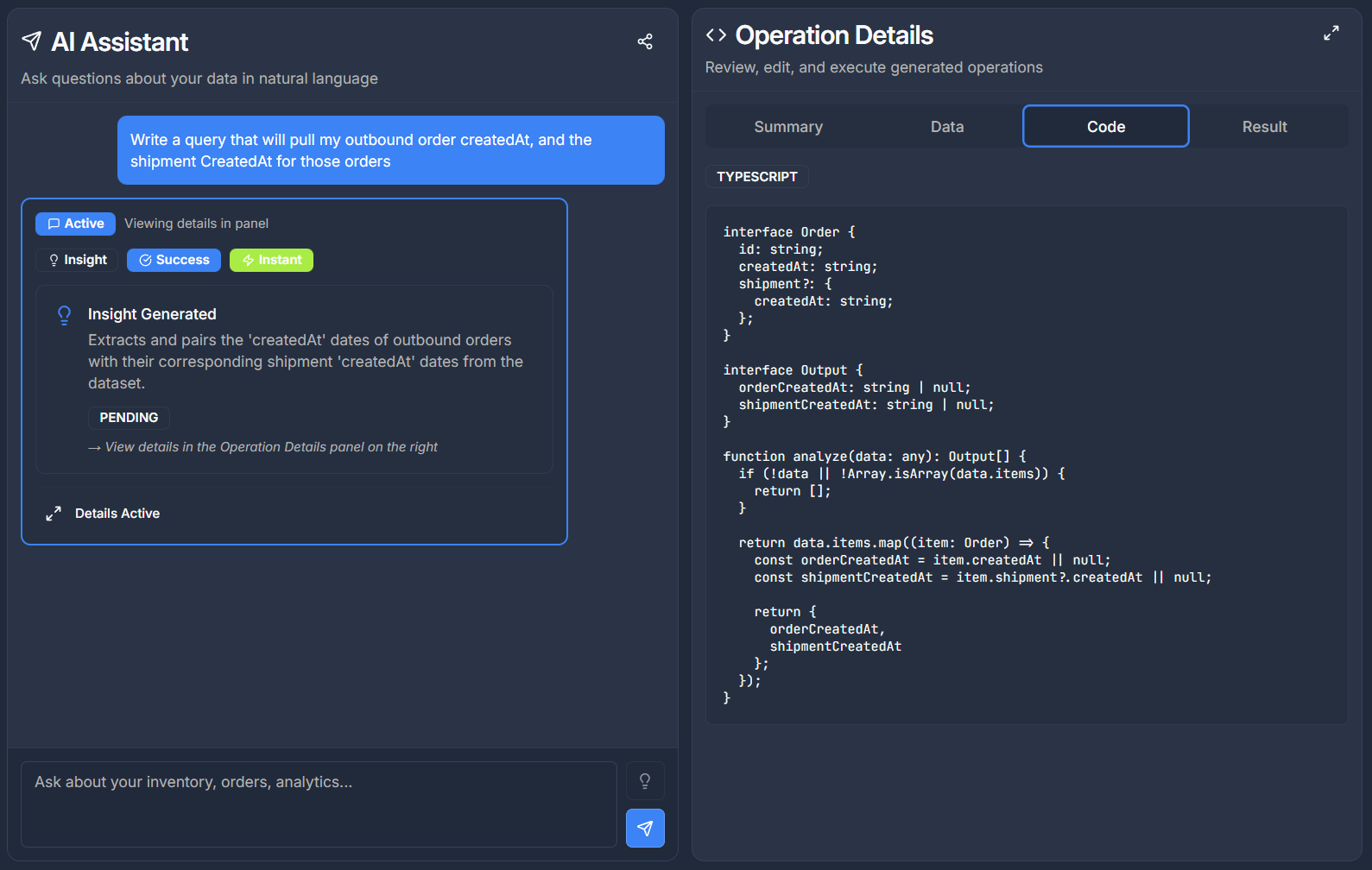 ai powered inventory management dashboard builder