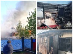 В Башкирии в крупном пожаре серьезно пострадали мужчина и женщина