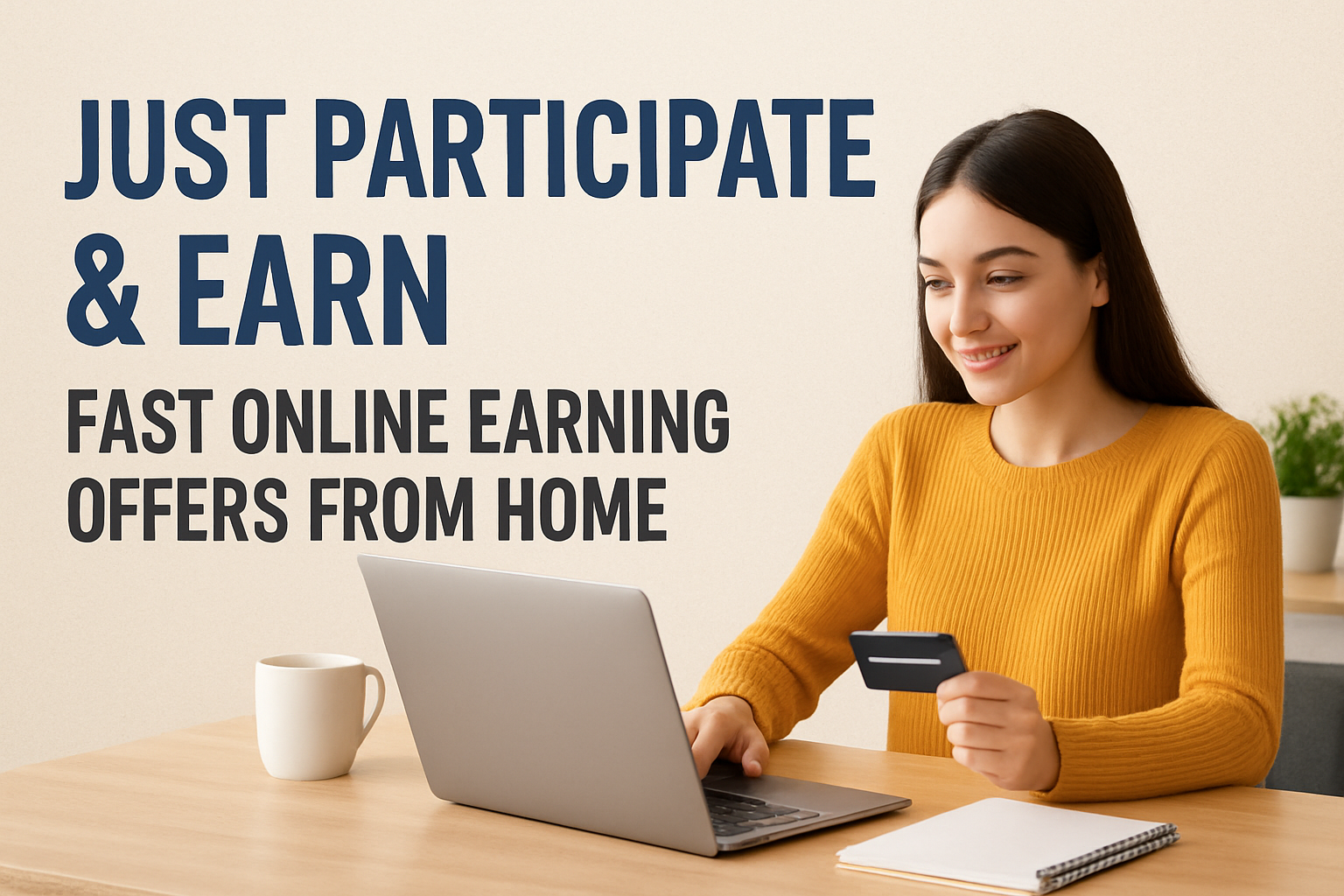 Just Participate & Earn: Fast Online Earning Offers from Home